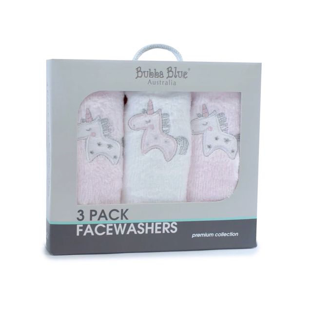 Unicorn Baby Velour Face Washer Set