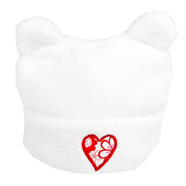 Velour Red Heart Baby Girl Hat