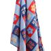 Cotton Muslin Wrap - Blue stencil