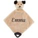 Dog personalised comforter toy, a beautifully crafted baby toy 