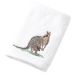 Kangaroo Embroidered White Face Washer
