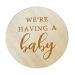 We Are Having a Baby Wooden Plaque 