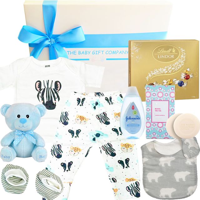 New Mother and Baby Boy Gift Box
