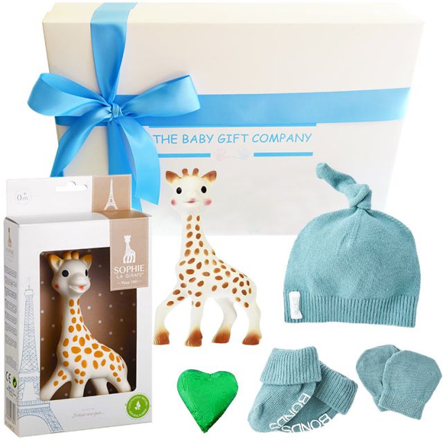 Sophie Giraffe Organic Baby Boy Gift Box