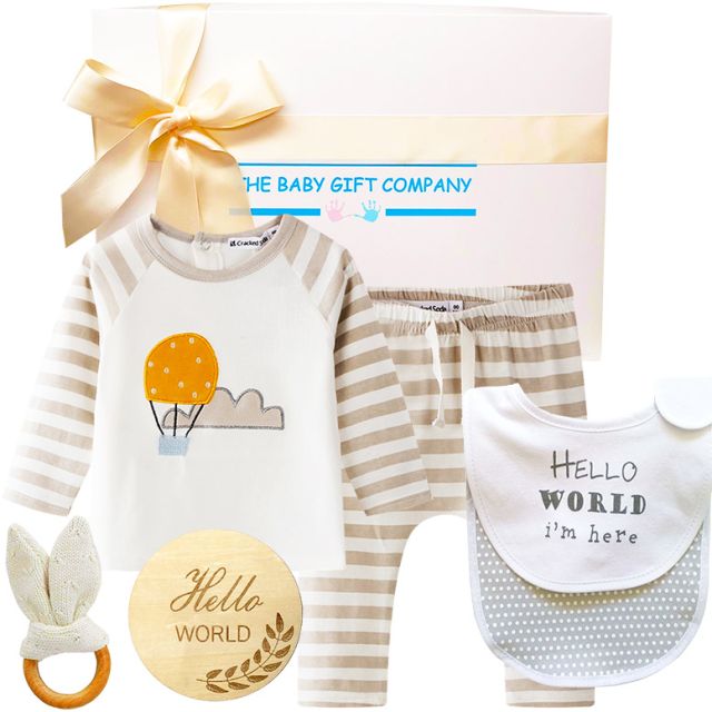 Hello World Baby Gift Basket