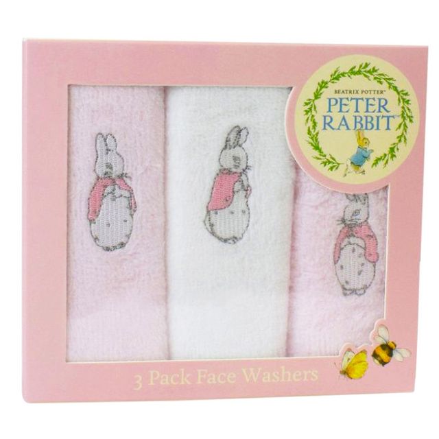 Flopsy Bunny Baby Face Washers - 3 Pack