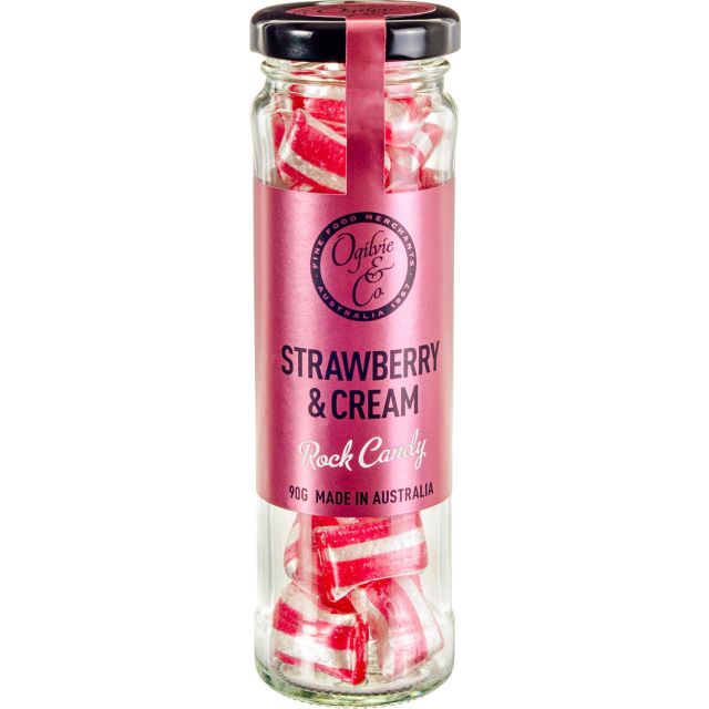 Strawberries & Cream Rock Candy 90g 