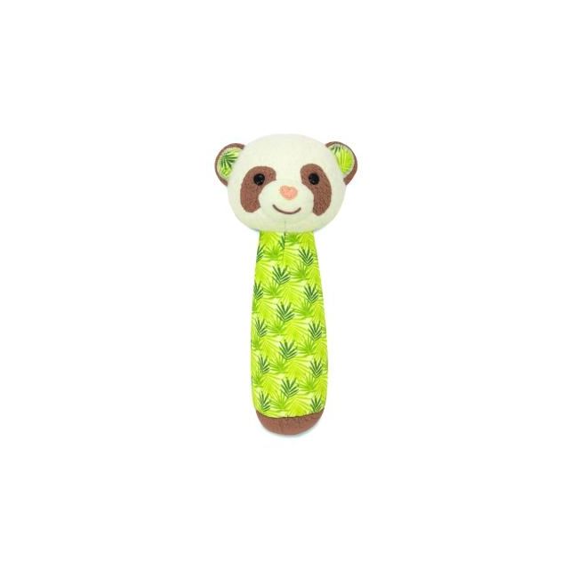 Organic Panda Squeaky Rattle Toy