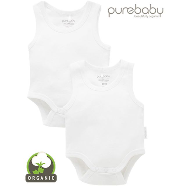 Purebaby 2 Pack Bodysuit