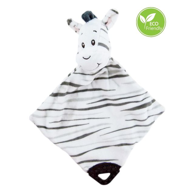Zebra Plush Comforter Teether Toy
