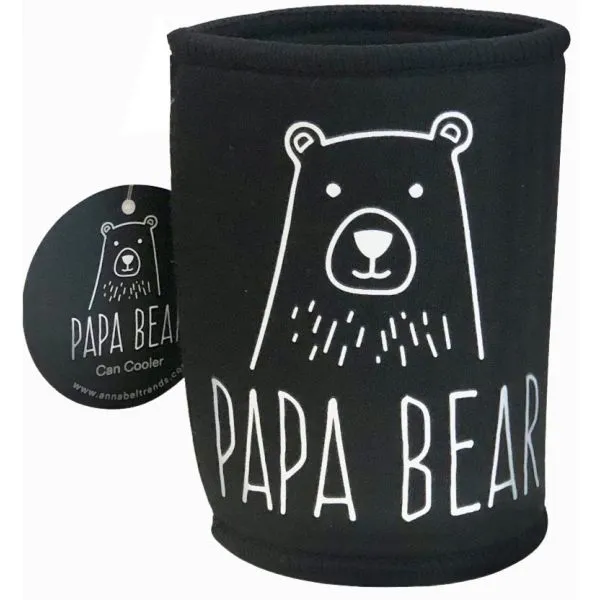 Papa Bear Stubby Can Coolers, Gifts for Dad